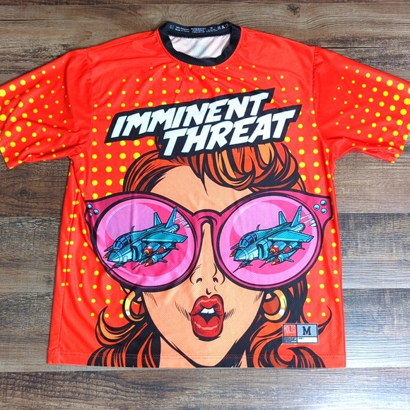 HDLNS Headlines Streetwear Jersey Imminent Threat Droppin Bombs Mens Size Medium - Picture 1 of 8